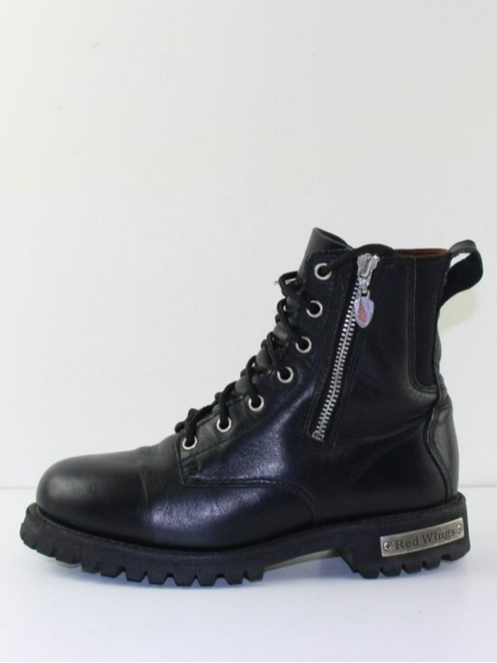 Red Wing Black Leather Zip Ankle Women Boots (EU 37.5 / 7 US)